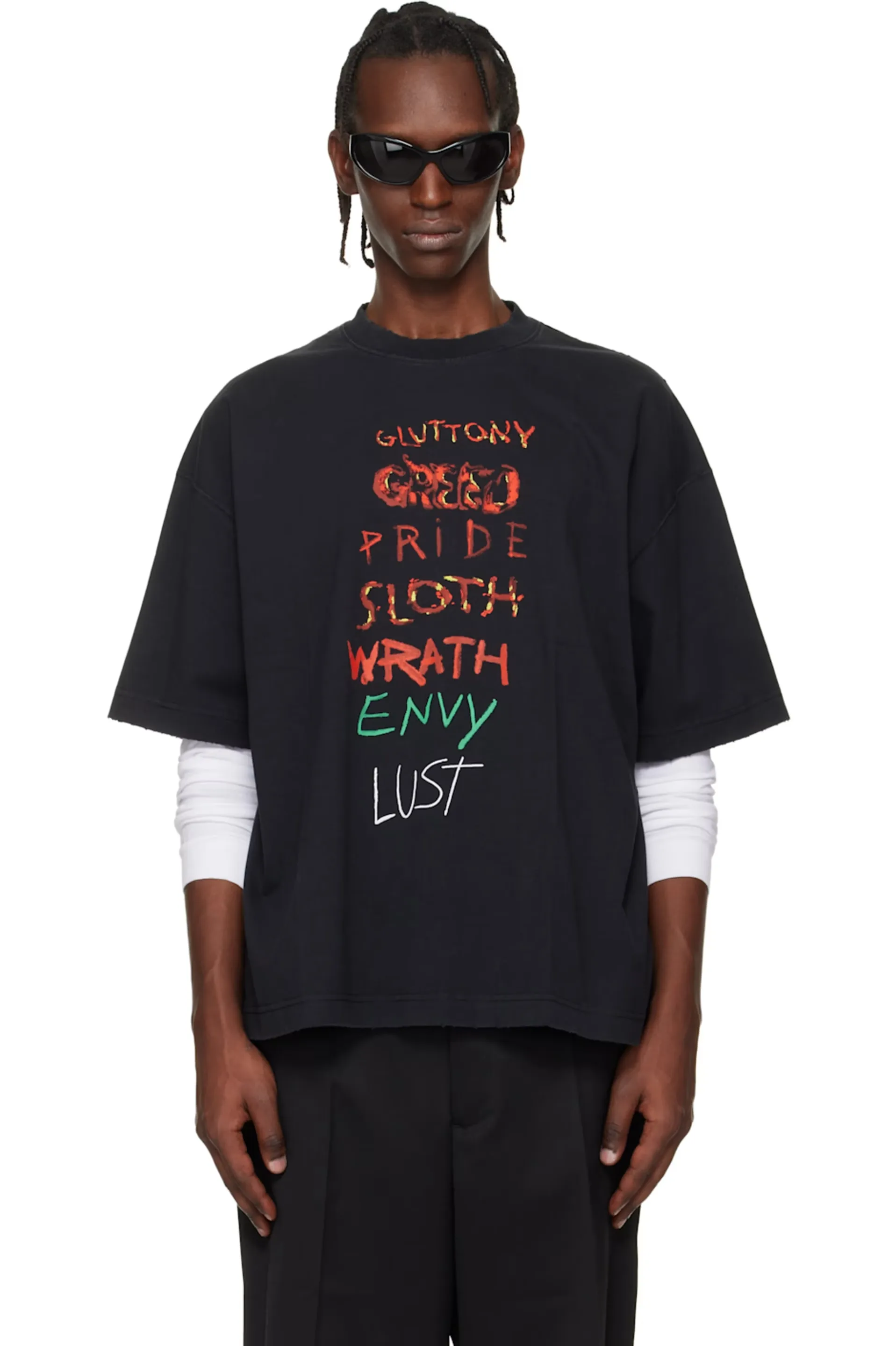 Seven Sins Graphic Oversized T-Shirt D15513137 — view 2