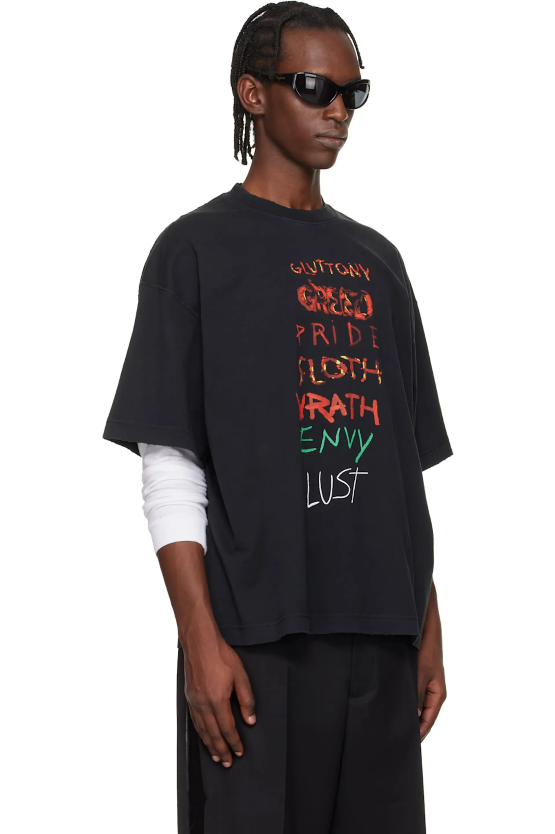 Seven Sins Graphic Oversized T-Shirt D15513137 — view 3