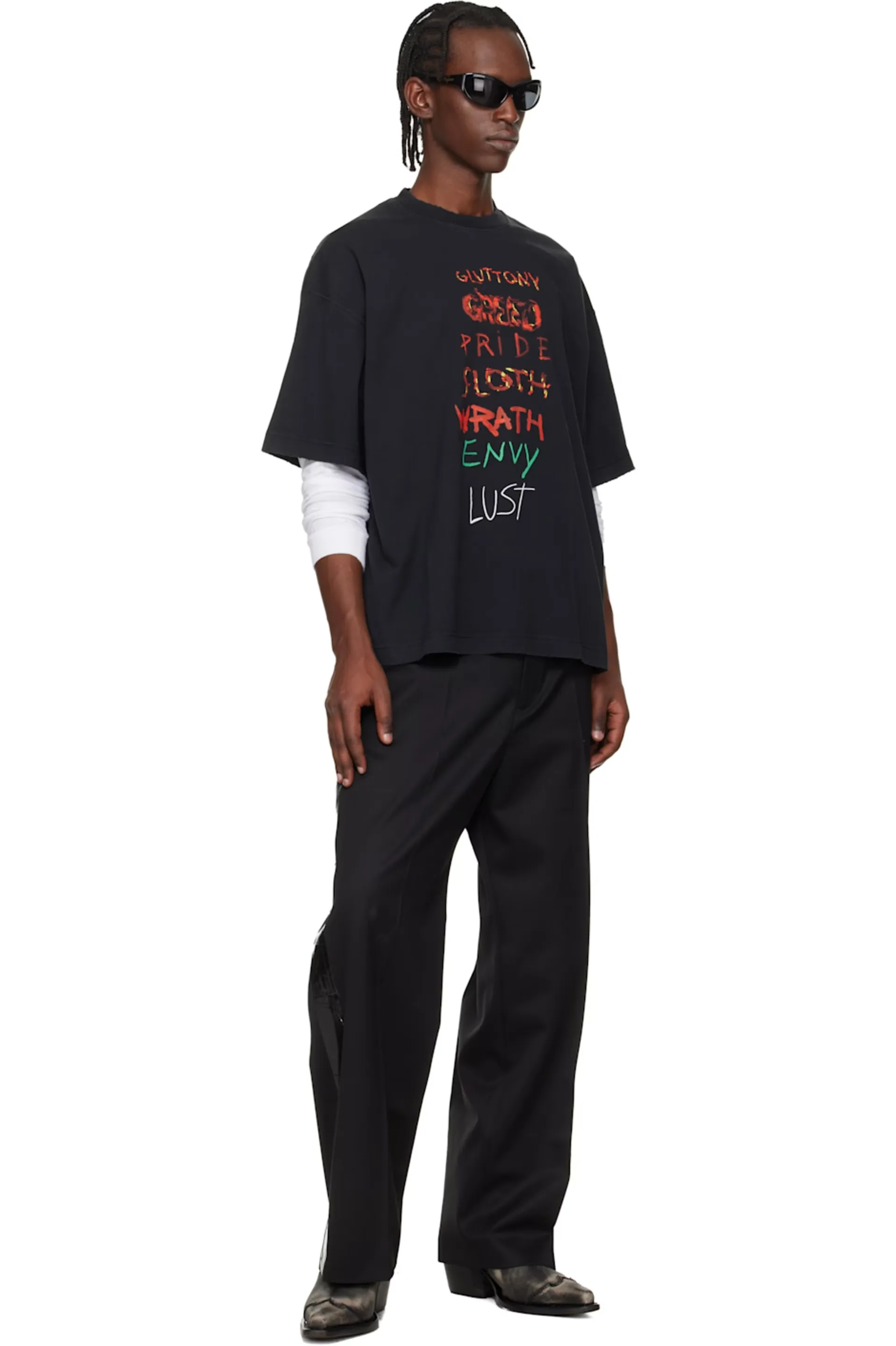 Seven Sins Graphic Oversized T-Shirt D15513137 — view 5