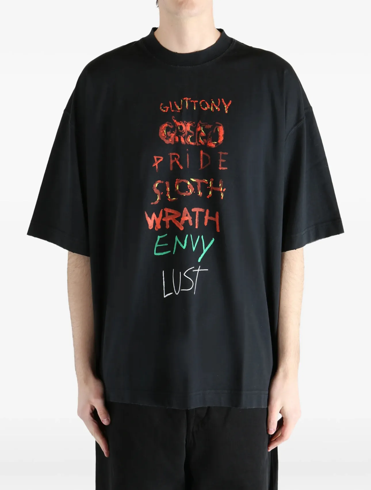 Seven Sins Graphic Oversized T-Shirt D15513137 — view 6
