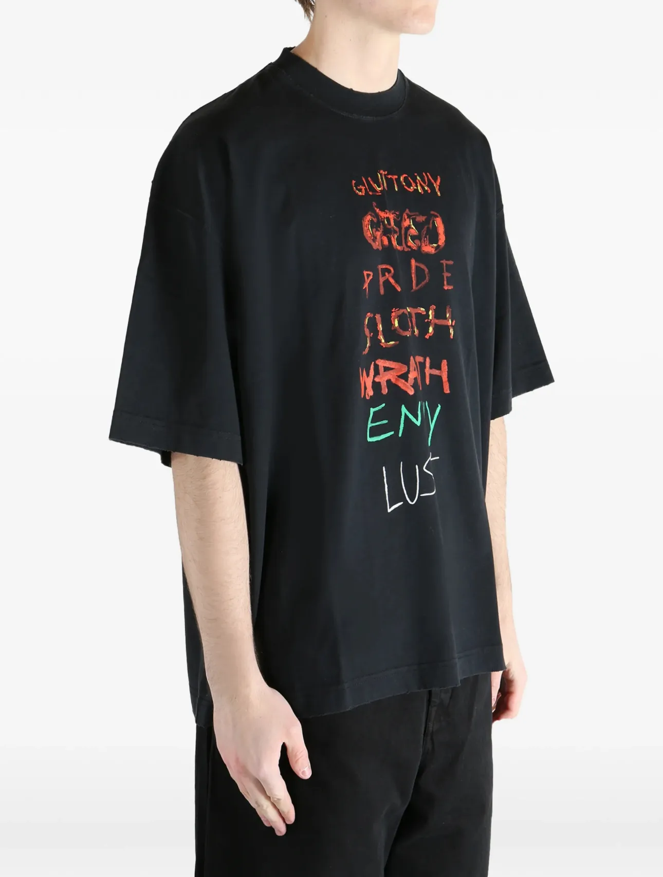 Seven Sins Graphic Oversized T-Shirt D15513137 — view 7