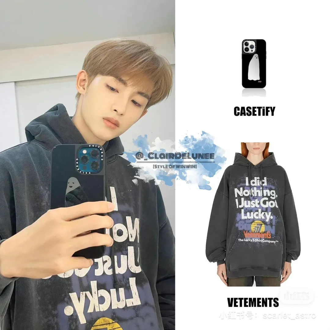 Vetements Lucky Logo Washed Cotton Hoodie D22513163 — view 2