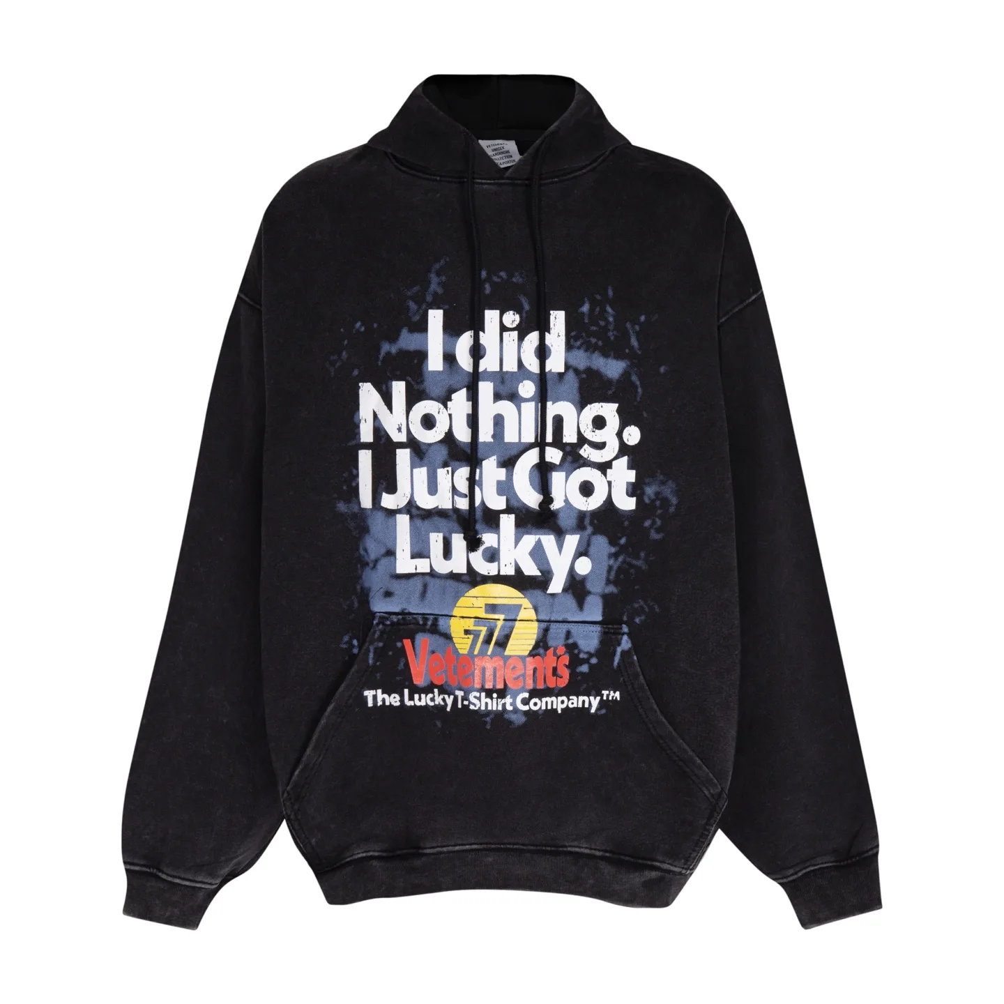 Vetements Lucky Logo Washed Cotton Hoodie D22513163 — view 10