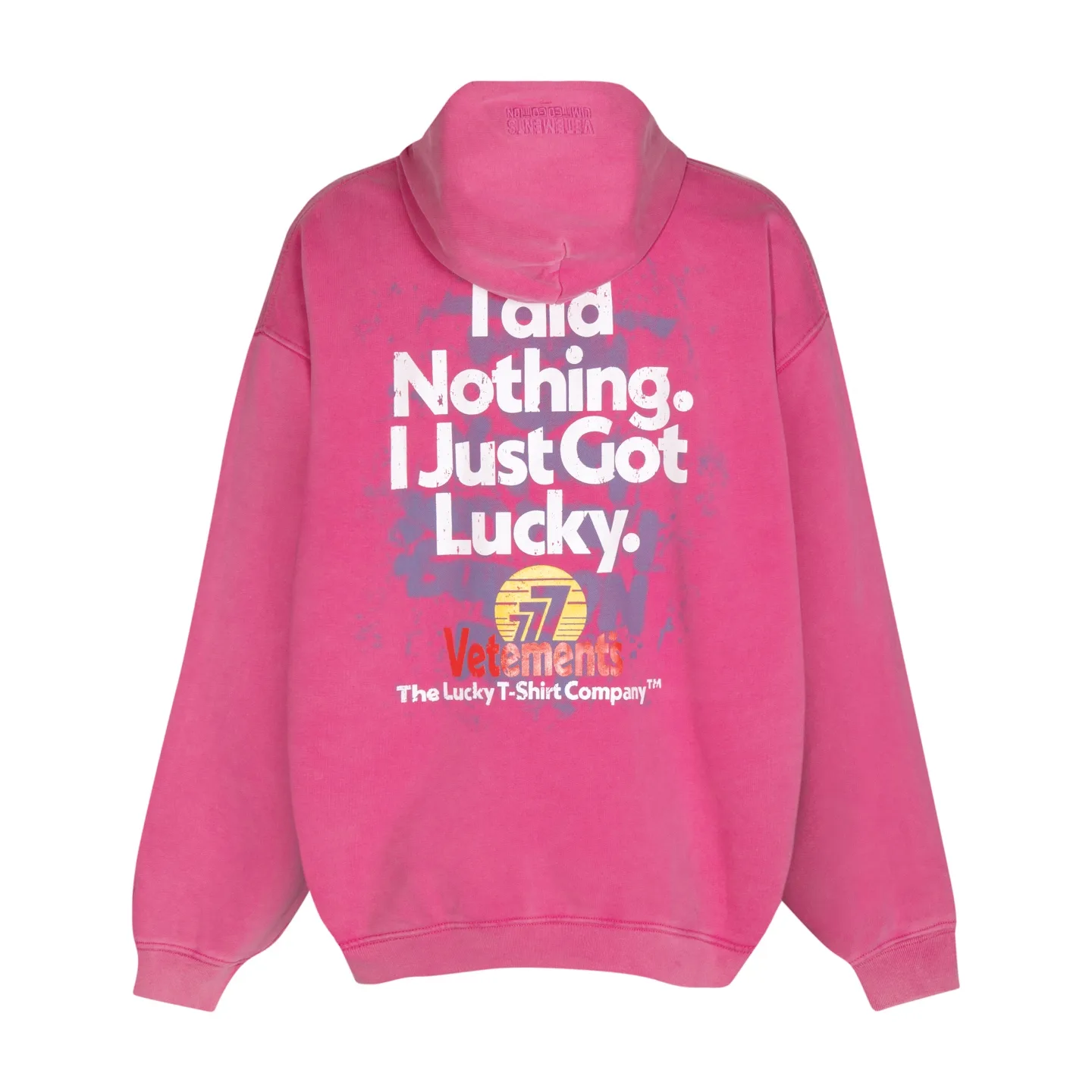 Vetements Lucky Logo Washed Cotton Hoodie D22513163 — view 17