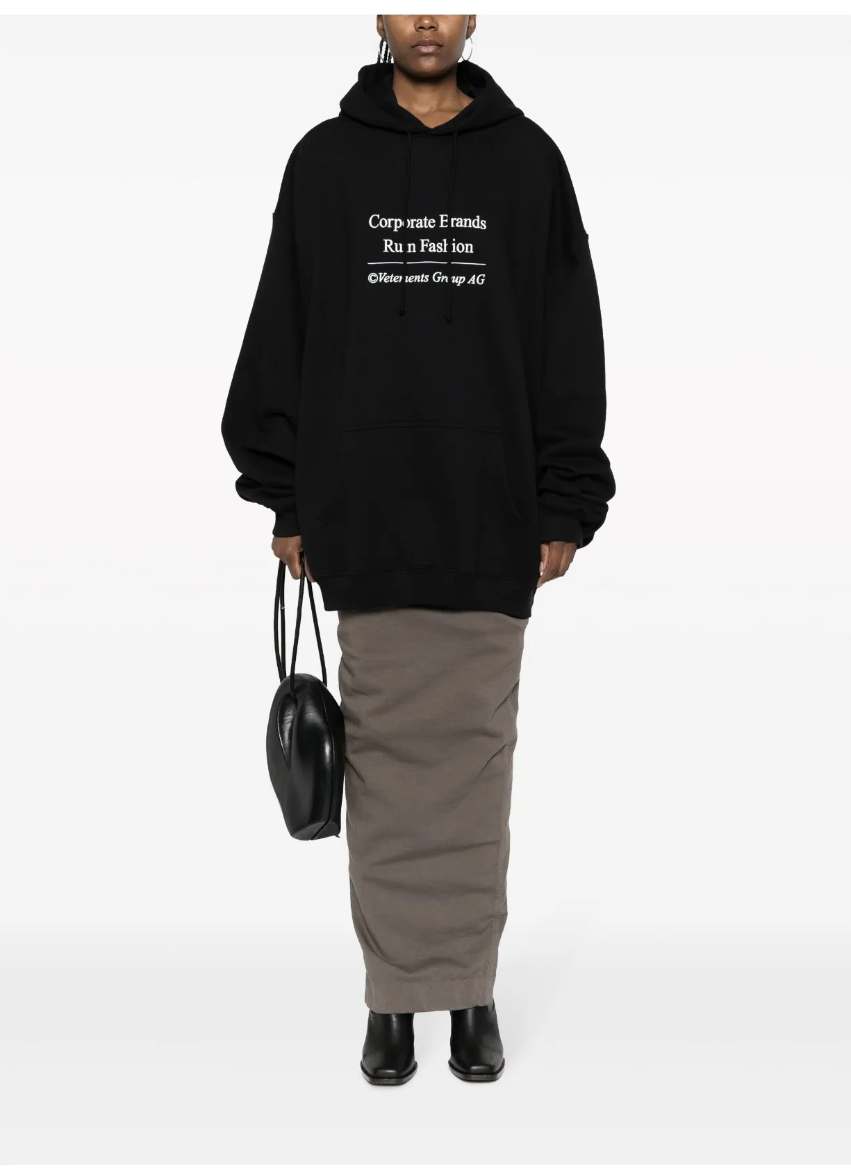Logo Embroidered Oversized Loopback Hoodie D21813182 — view 4