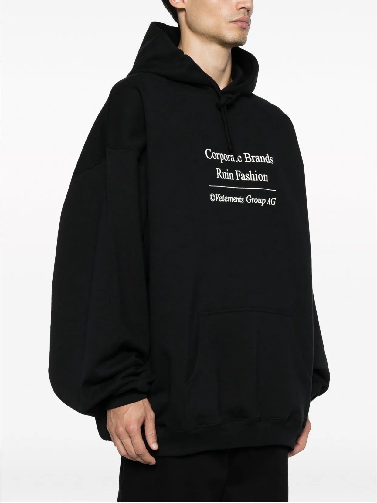 Logo Embroidered Oversized Loopback Hoodie D21813182 — view 5