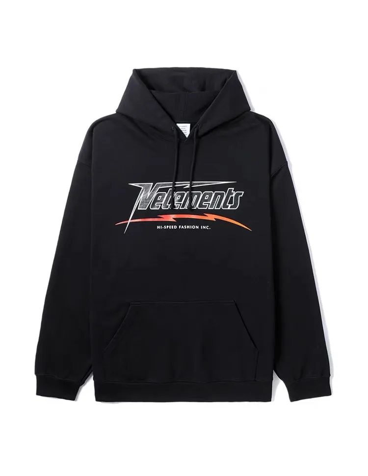 Hi-Speed Logo Print Cotton-Jersey Hoodie D21813181