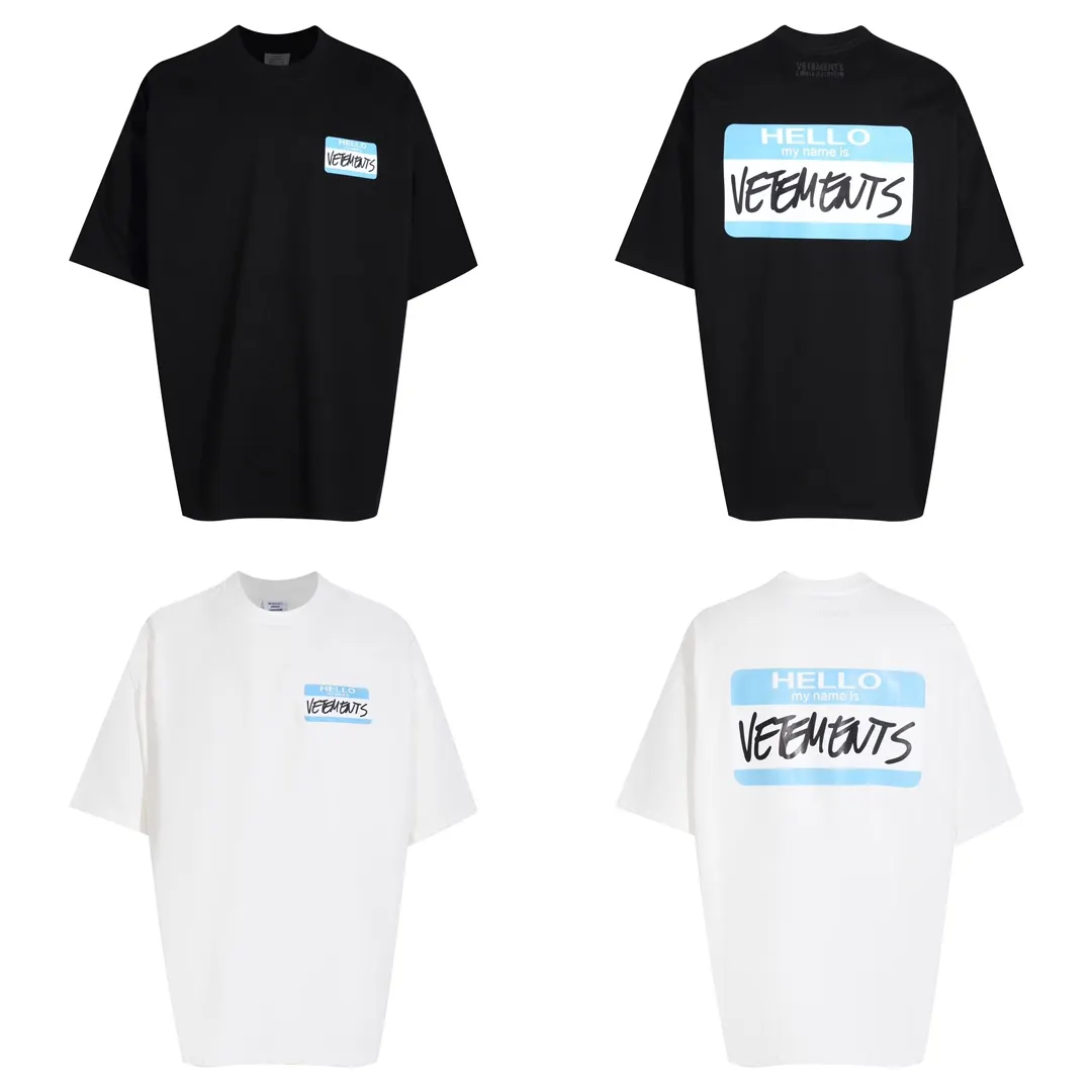 Hello My Name Is Logo Oversized T-Shirt D14013150