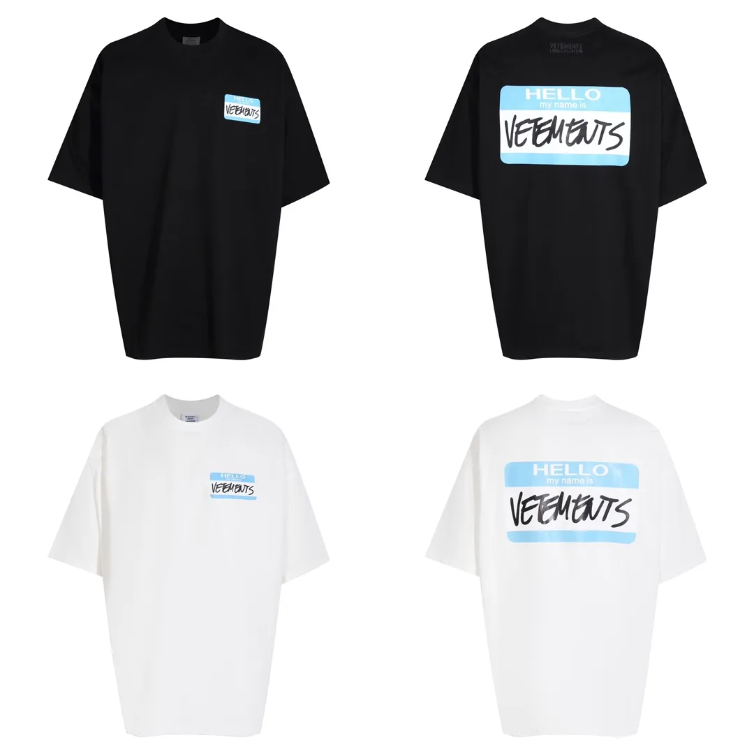 Hello My Name Is Logo Oversized T-Shirt D14013150