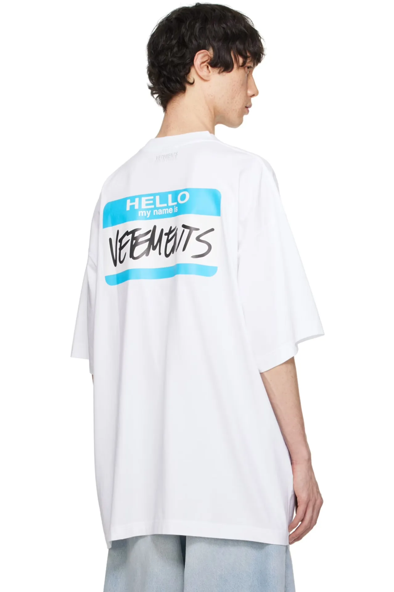 Hello My Name Is Logo Oversized T-Shirt D14013150 — view 6