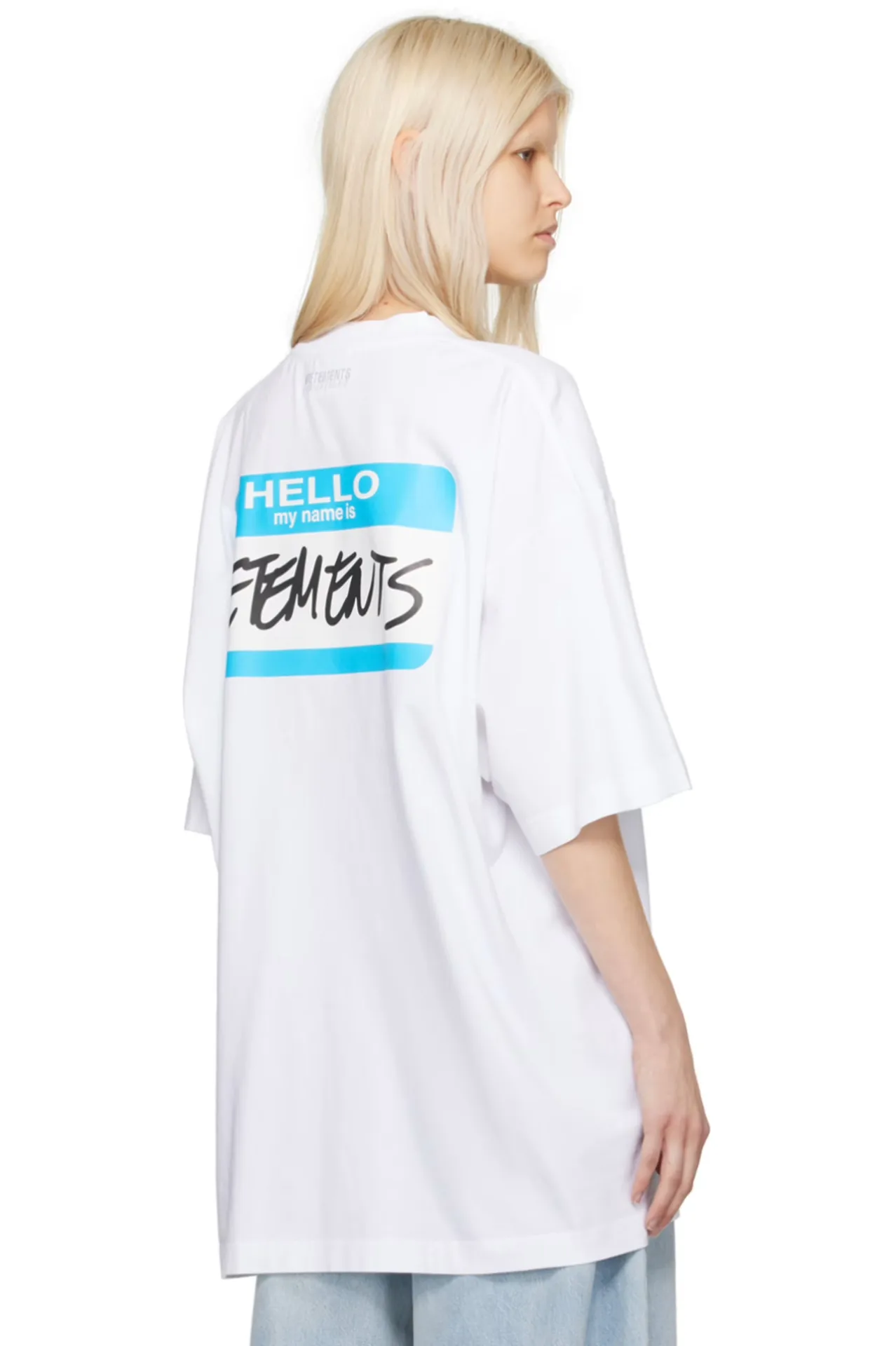 Hello My Name Is Logo Oversized T-Shirt D14013150 — view 7