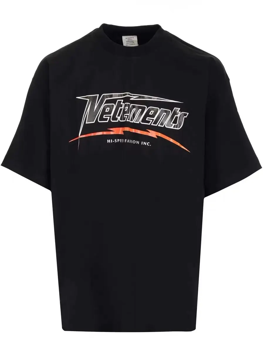 Hi-Speed Logo Print Cotton T-Shirt D14013149
