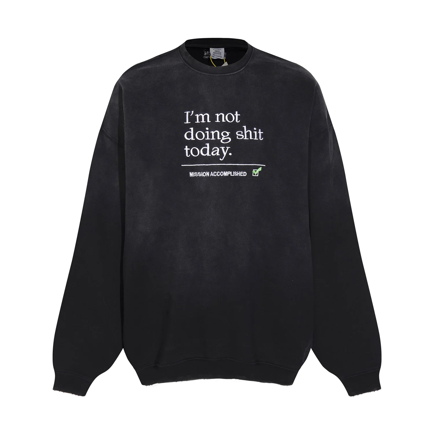 Logo-Embroidered Acid-Wash Sweatshirt D18813162 — view 15
