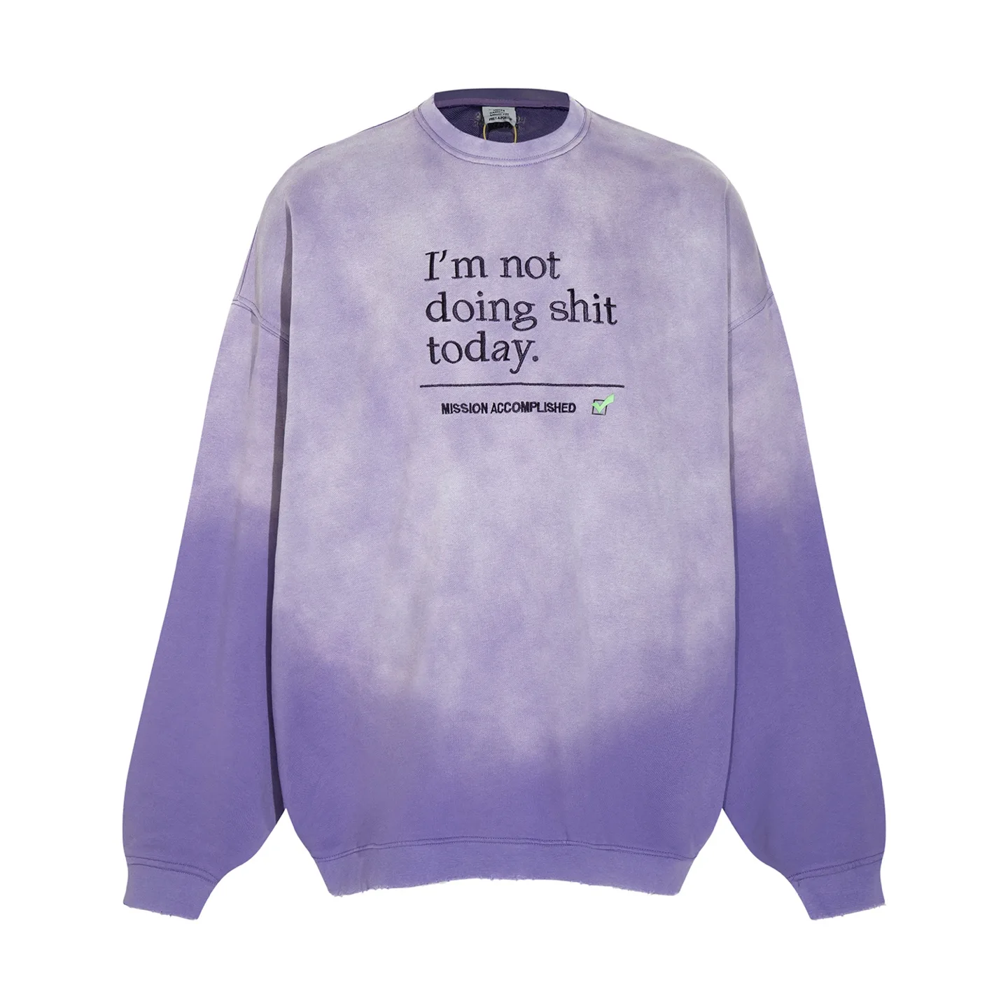 Logo-Embroidered Acid-Wash Sweatshirt D18813162 — view 17