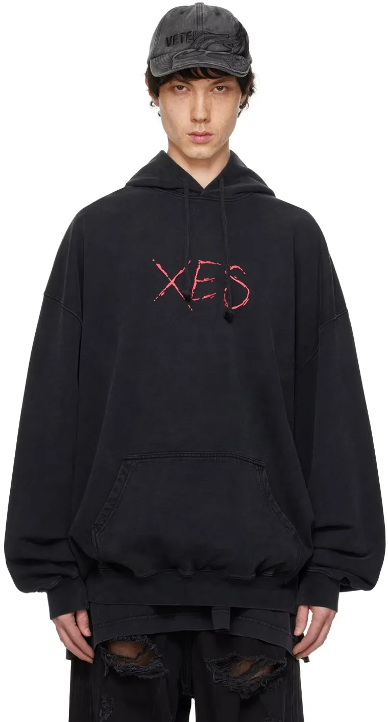 Washed Cotton Logo Print Hoodie D22513179 — view 3