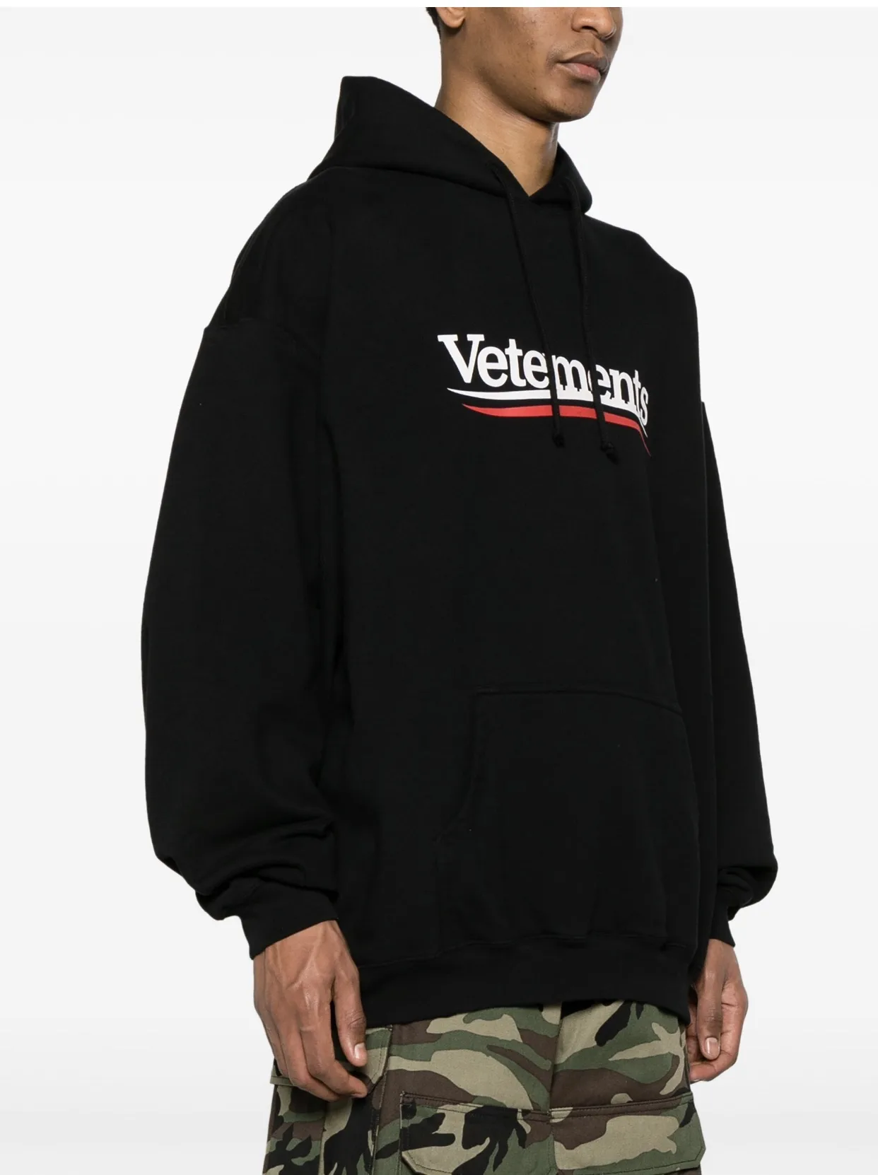 Logo-Print Oversized Cotton-Blend Hoodie D21813178 — view 3