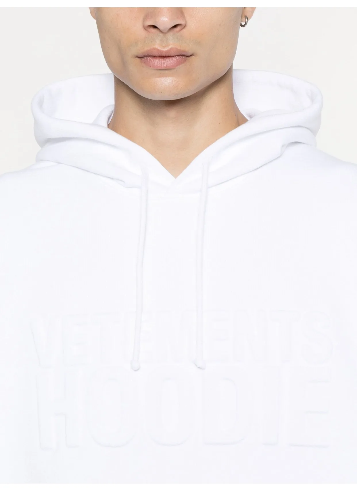 Logo-Embossed Oversized Cotton-Blend Hoodie D21813173 — view 3
