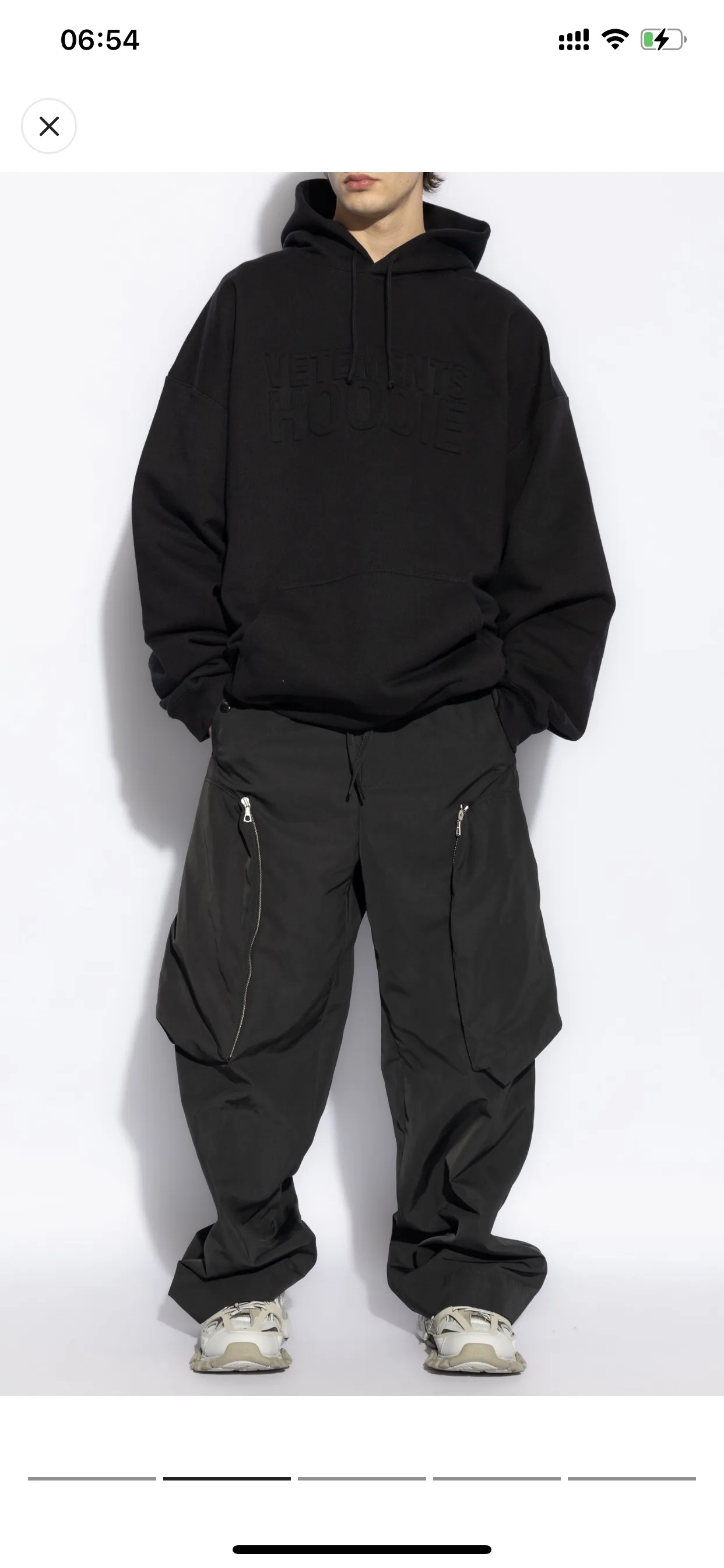 Logo-Embossed Oversized Cotton-Blend Hoodie D21813173 — view 6