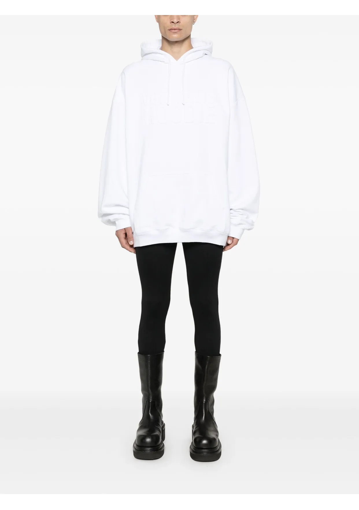Logo-Embossed Oversized Cotton-Blend Hoodie D21813173 — view 12