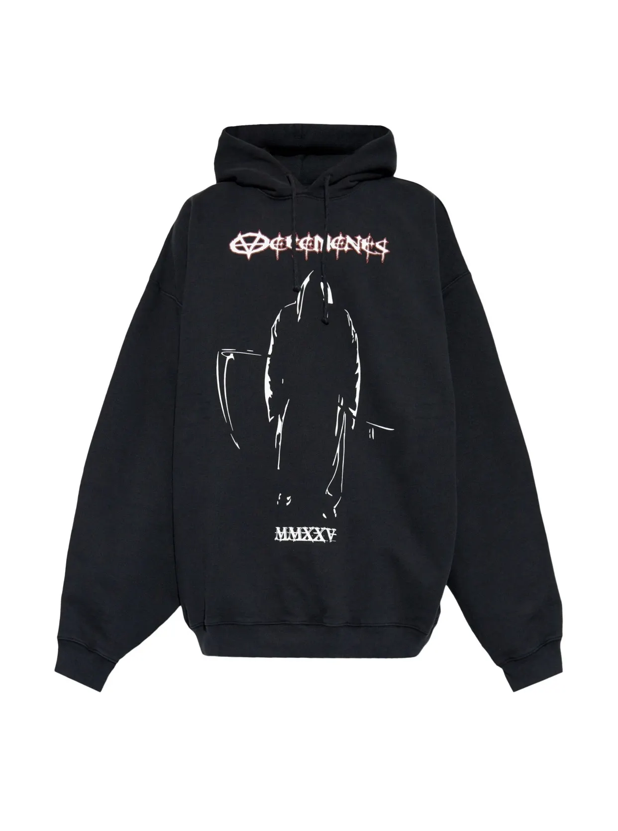 Grim Reaper Graphic Oversized Hoodie D22513170