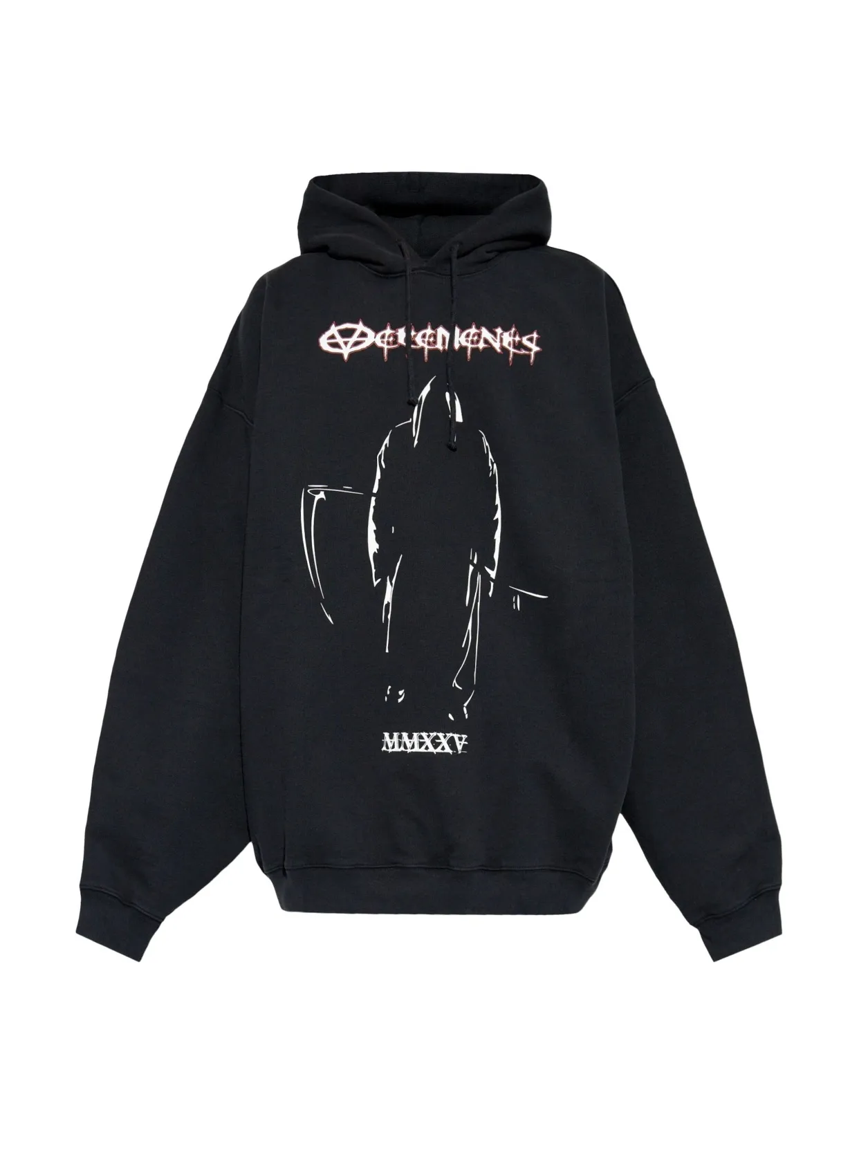 Grim Reaper Graphic Oversized Hoodie D22513170