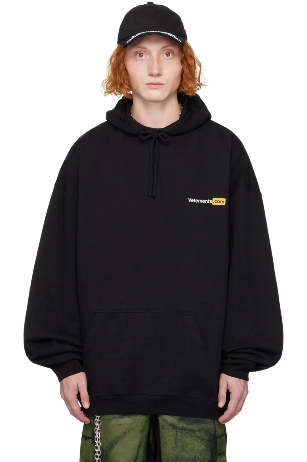 Logo-Print Oversized Cotton-Blend Hoodie D22513167