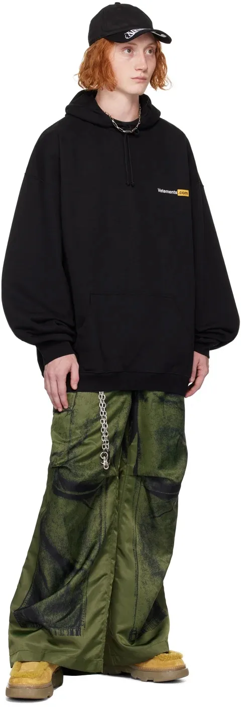 Logo-Print Oversized Cotton-Blend Hoodie D22513167 — view 4