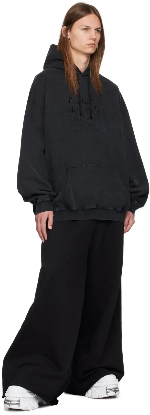 Logo-Embroidered Washed Cotton-Jersey Hoodie D22513166 — view 4