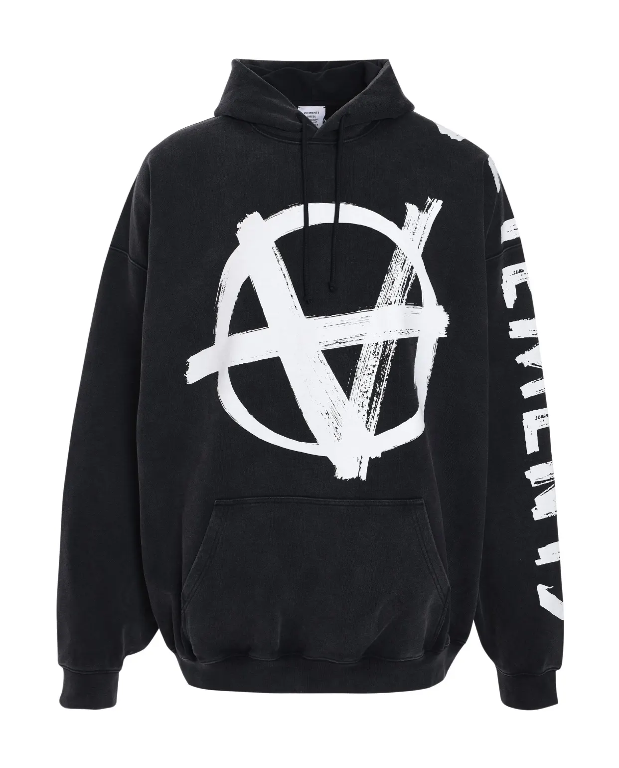 Anarchy Logo Oversized Cotton-Blend Hoodie D22513165