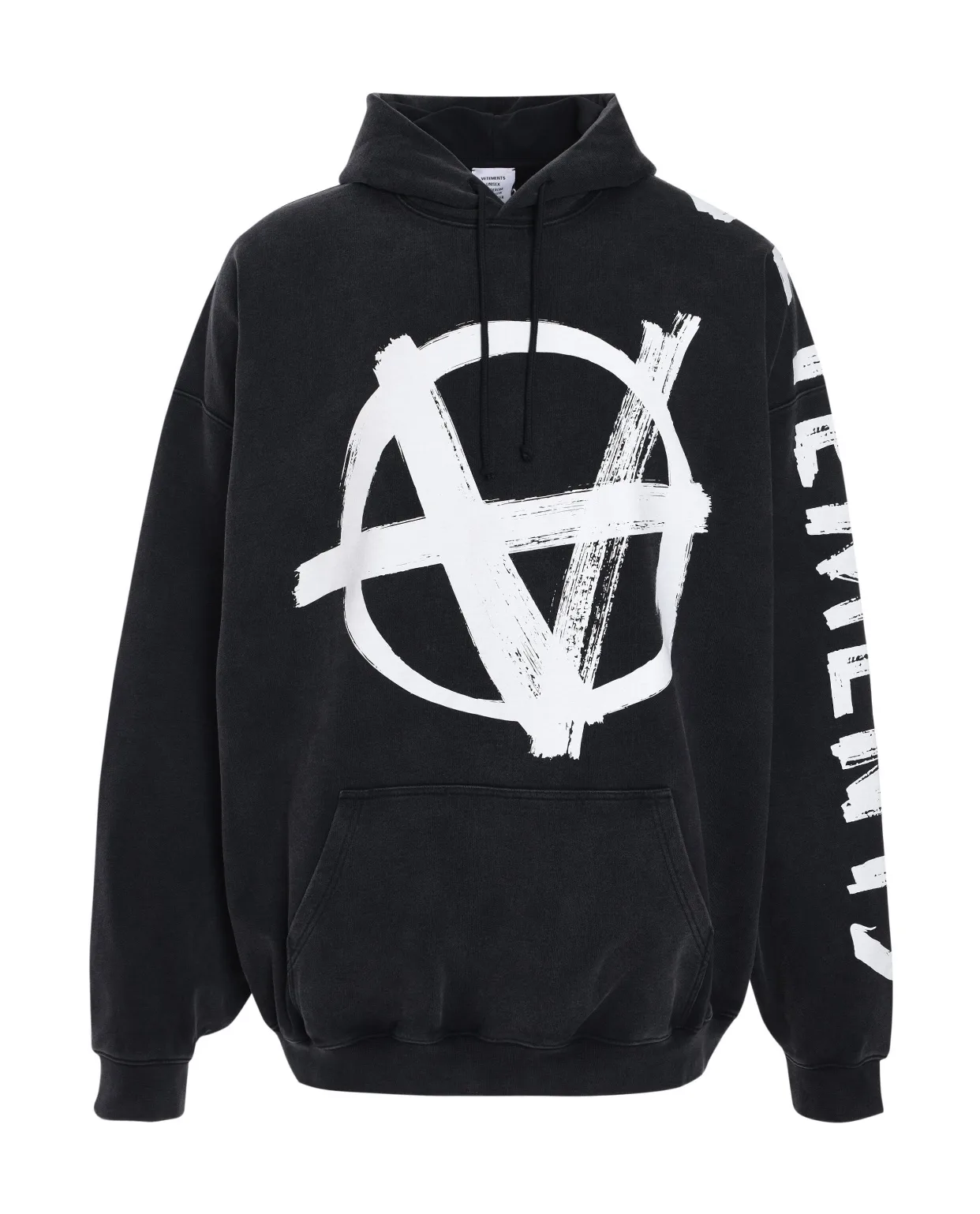 Anarchy Logo Oversized Cotton-Blend Hoodie D22513165