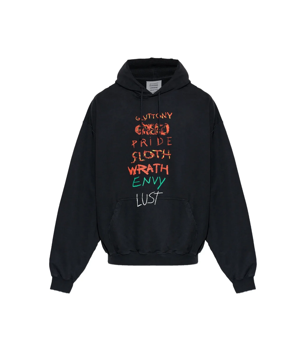Seven Sins Graphic Oversized Hoodie D23013135
