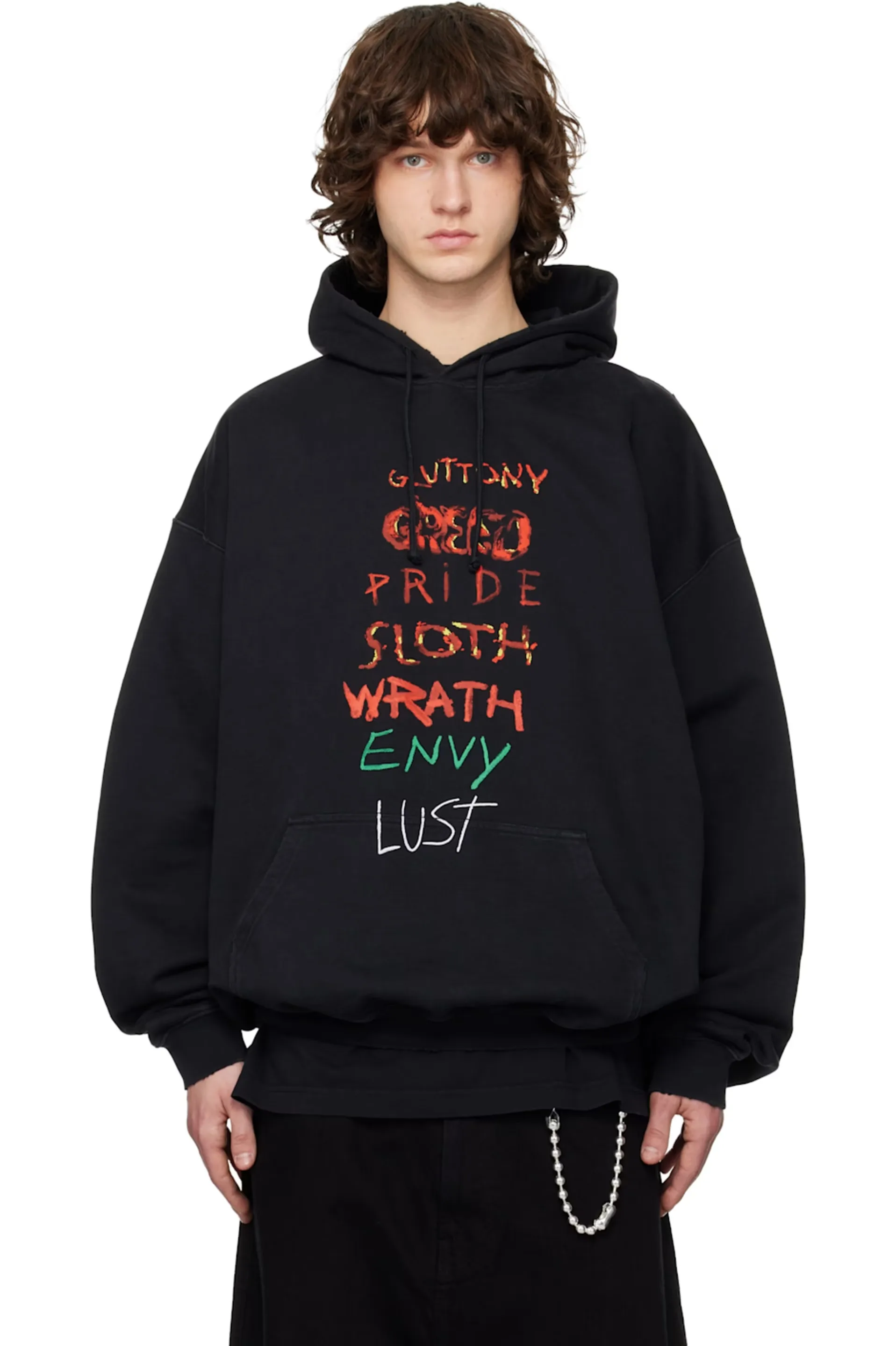 Seven Sins Graphic Oversized Hoodie D23013135 — view 5