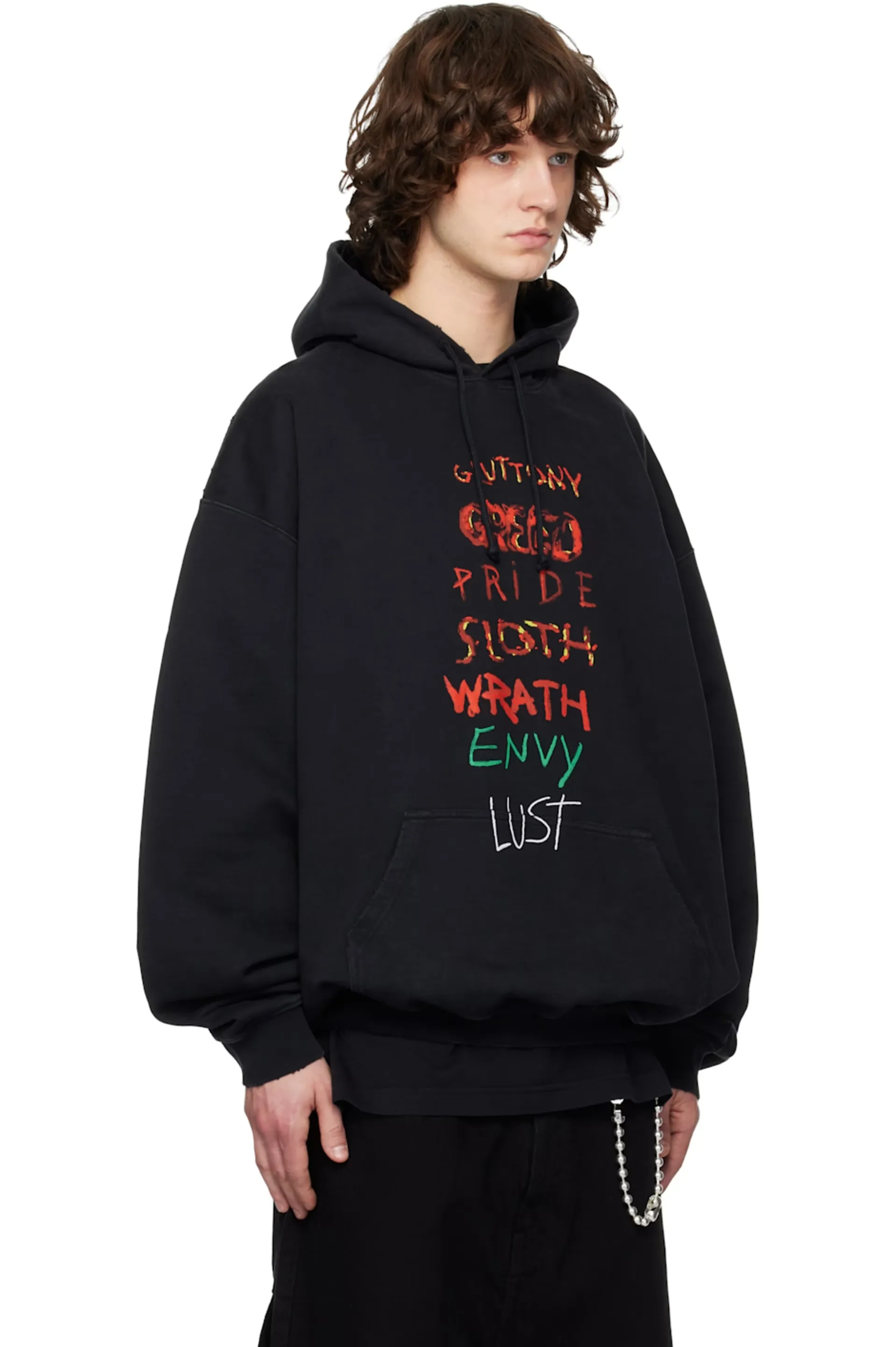 Seven Sins Graphic Oversized Hoodie D23013135 — view 6