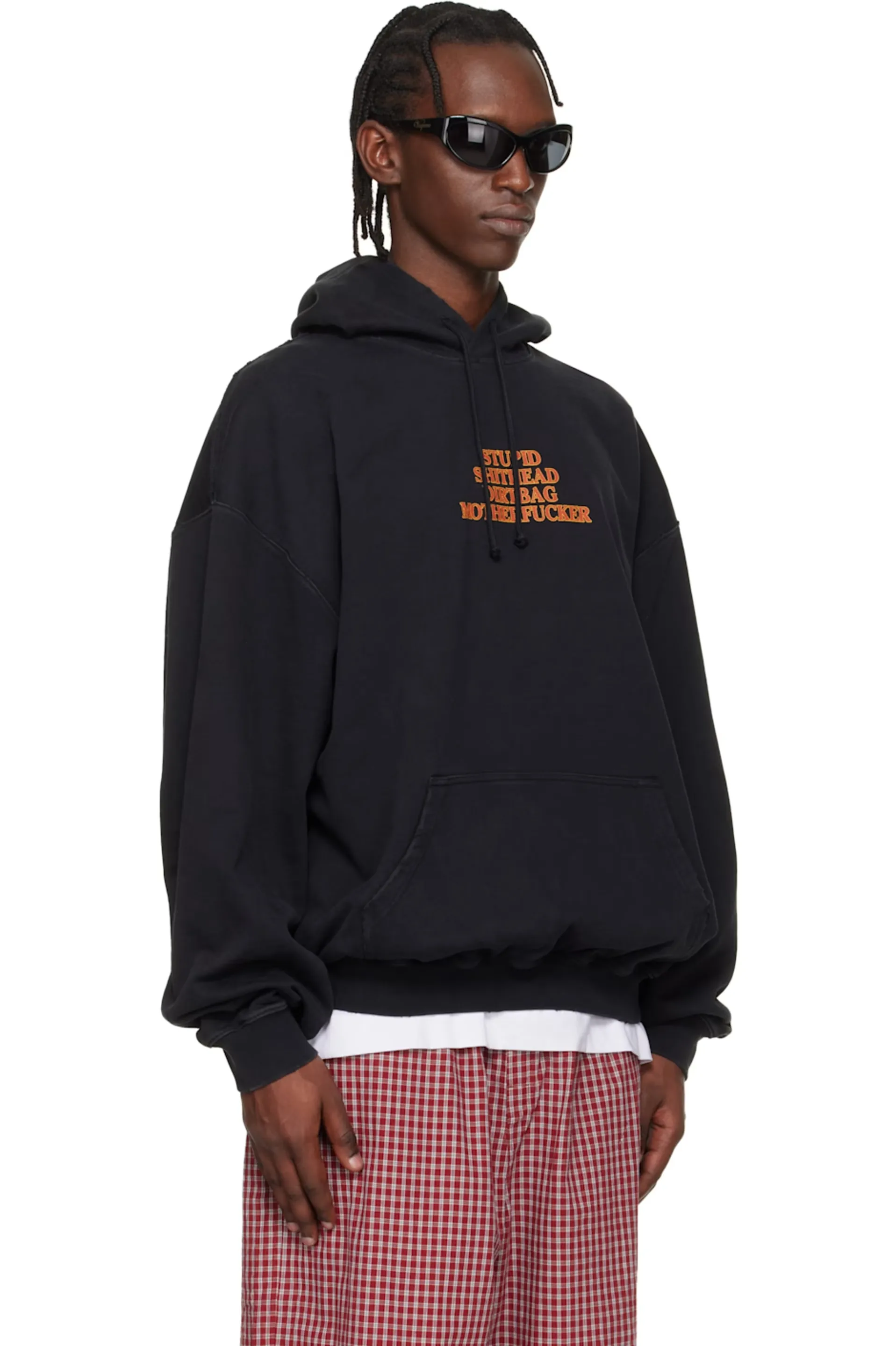 Logo Print Washed Cotton-Jersey Hoodie D23013134 — view 6