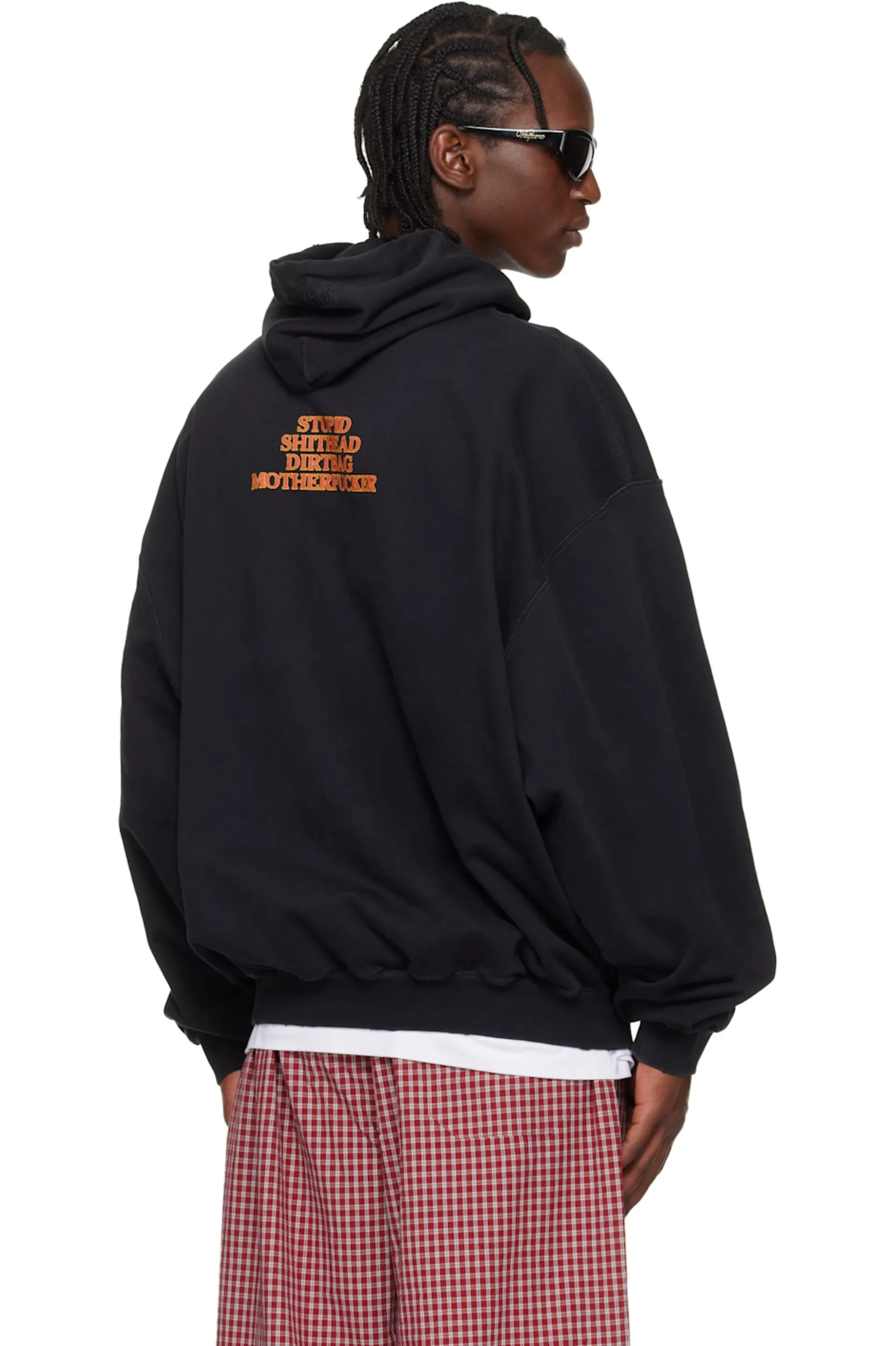 Logo Print Washed Cotton-Jersey Hoodie D23013134 — view 7