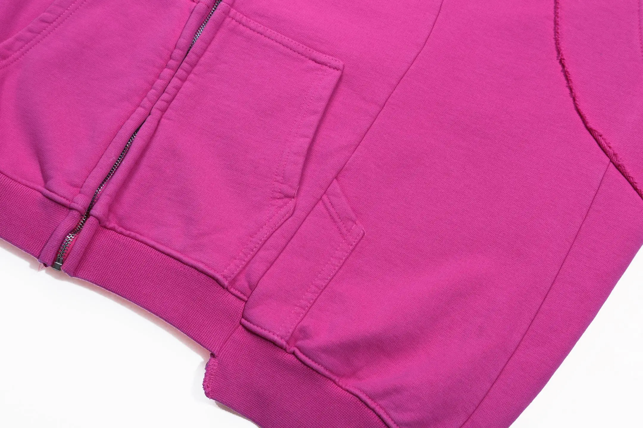 Panelled Washed Cotton Zip-Up Hoodie D36013156 — view 21