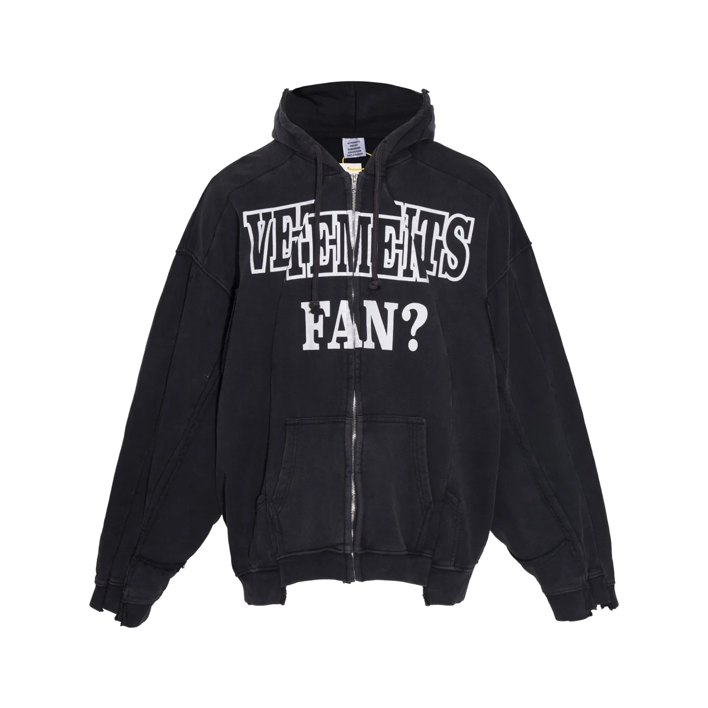 Logo-Print Panelled Washed Cotton Zip-Up Hoodie D37013155 — view 11