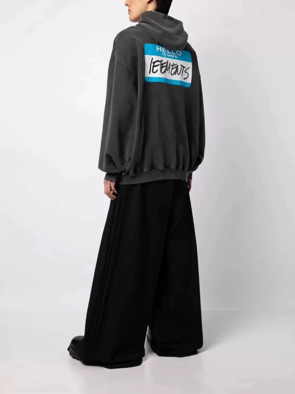 Logo-Print Distressed Cotton-Jersey Zip-Up Hoodie D28813154 — view 3