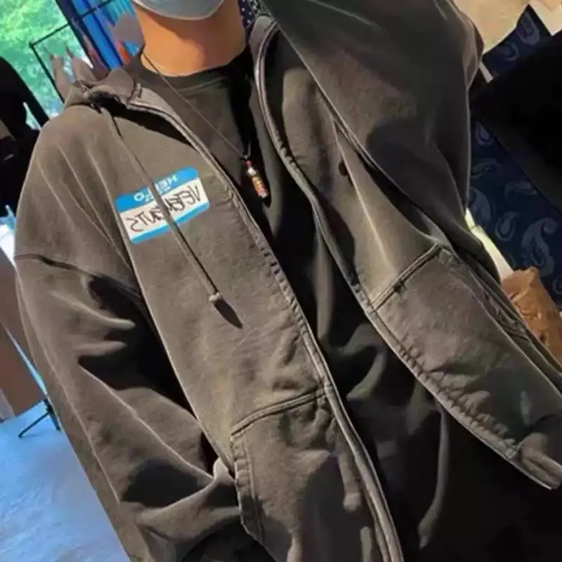 Logo-Print Distressed Cotton-Jersey Zip-Up Hoodie D28813154 — view 4
