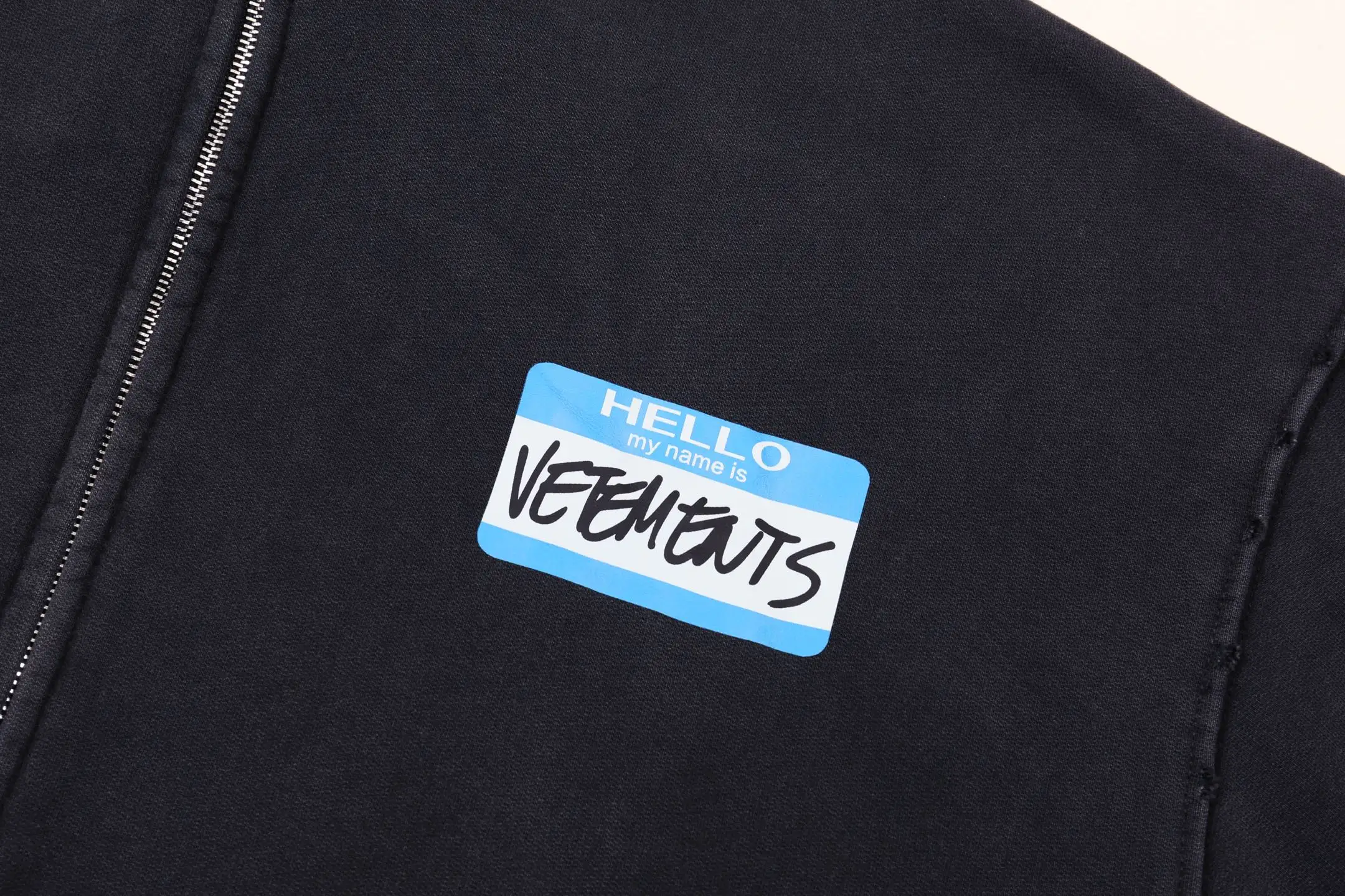 Logo-Print Distressed Cotton-Jersey Zip-Up Hoodie D28813154 — view 11
