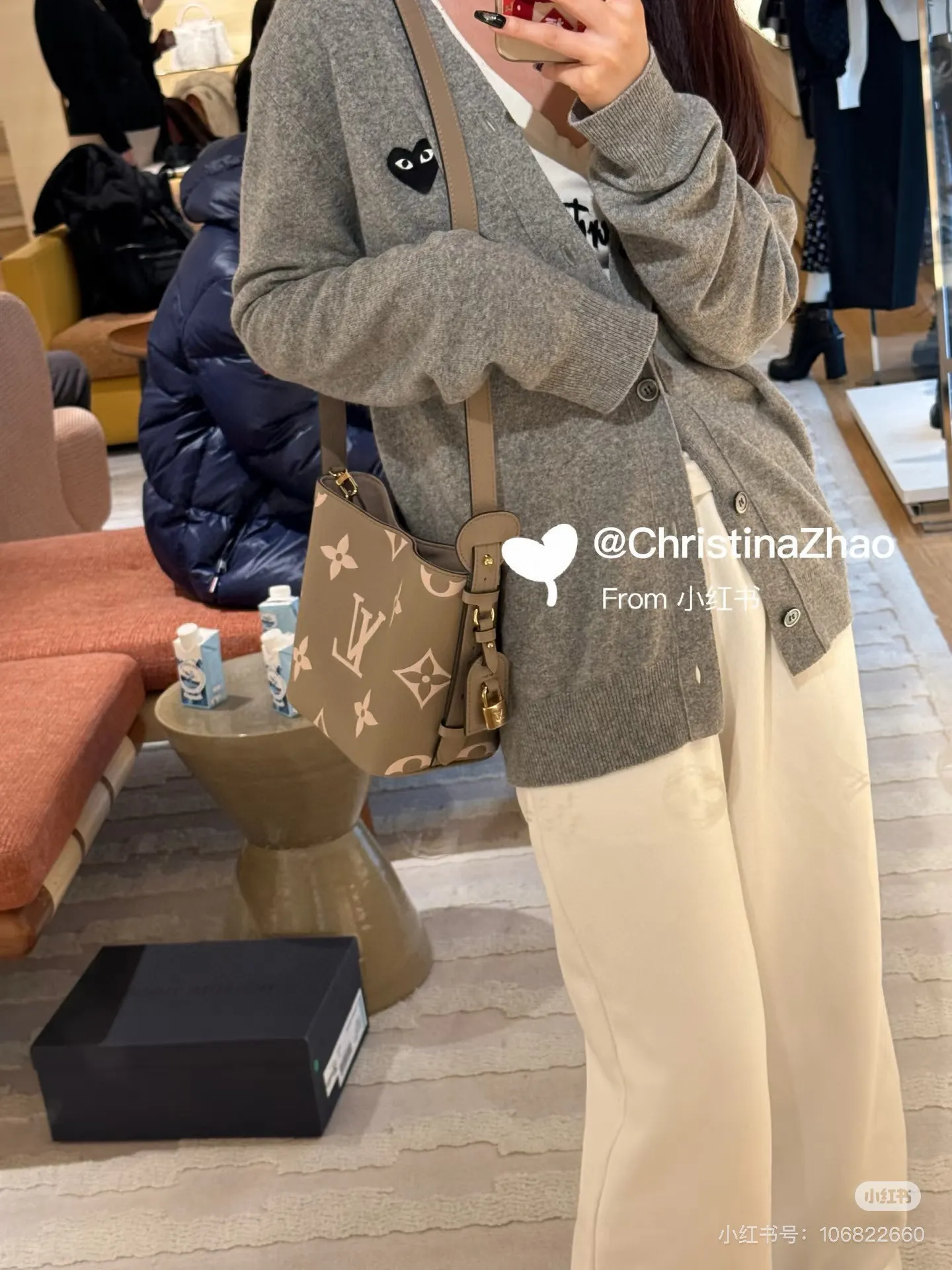 Monogram Empreinte Leather Bucket Bag D33018220 — view 3