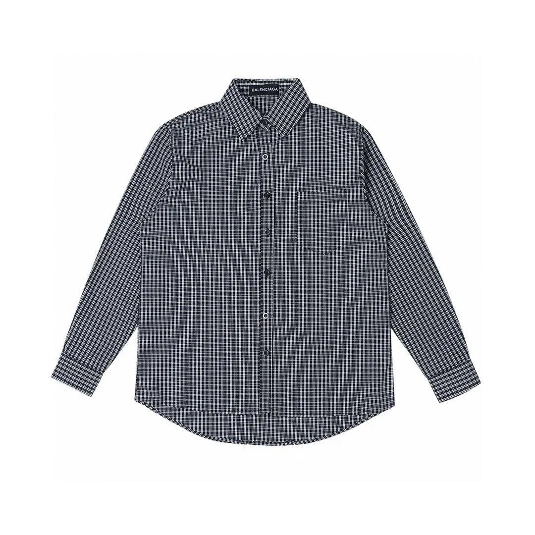 Logo-Print Checked Cotton Shirt D15521543