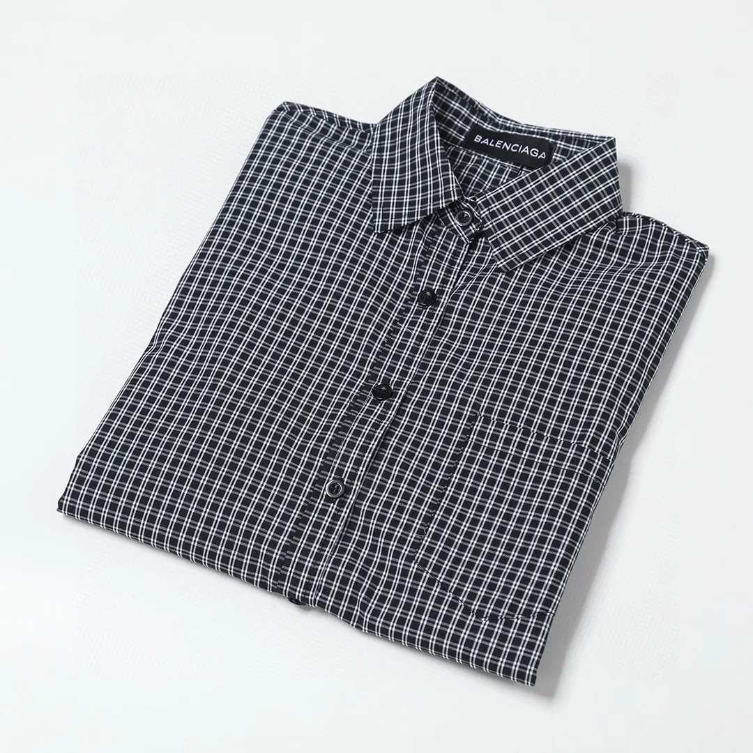 Logo-Print Checked Cotton Shirt D15521543 — view 3