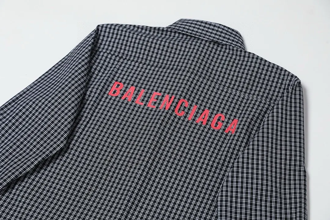 Logo-Print Checked Cotton Shirt D15521543 — view 4