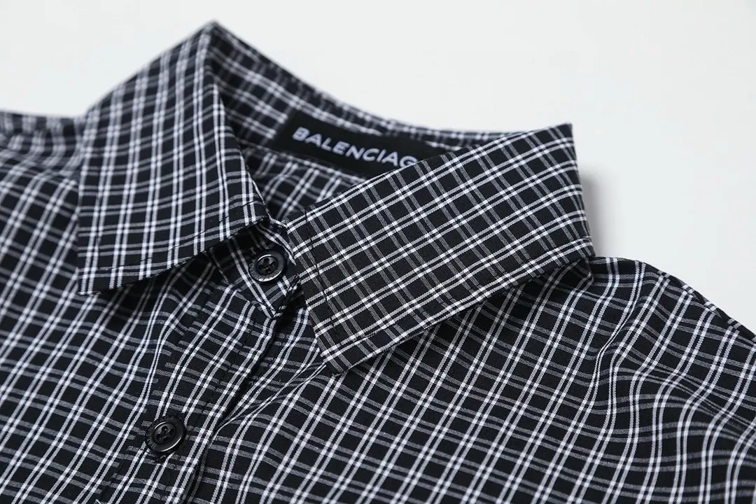 Logo-Print Checked Cotton Shirt D15521543 — view 5