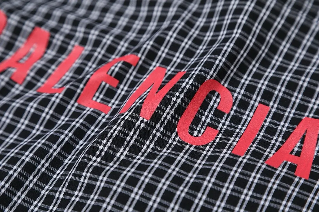 Logo-Print Checked Cotton Shirt D15521543 — view 6