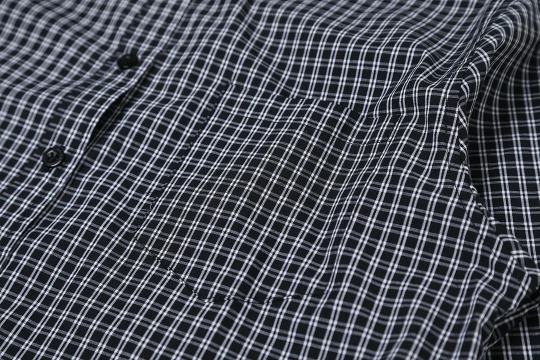 Logo-Print Checked Cotton Shirt D15521543 — view 10