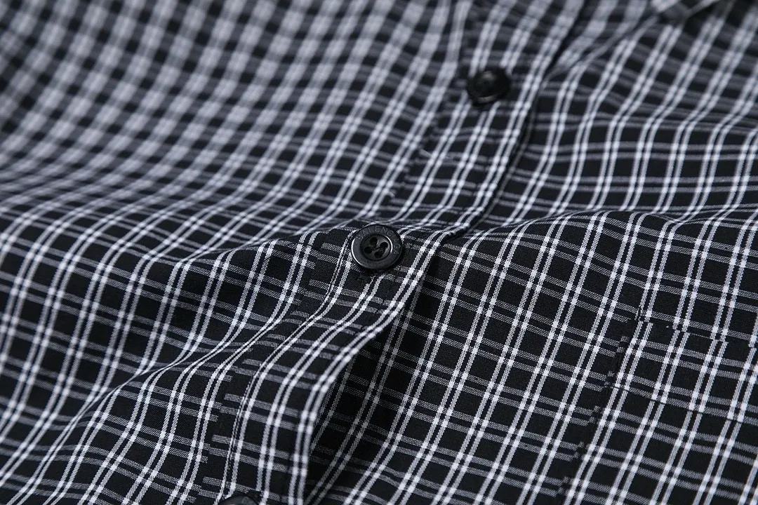 Logo-Print Checked Cotton Shirt D15521543 — view 11