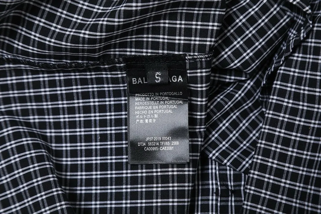 Logo-Print Checked Cotton Shirt D15521543 — view 12