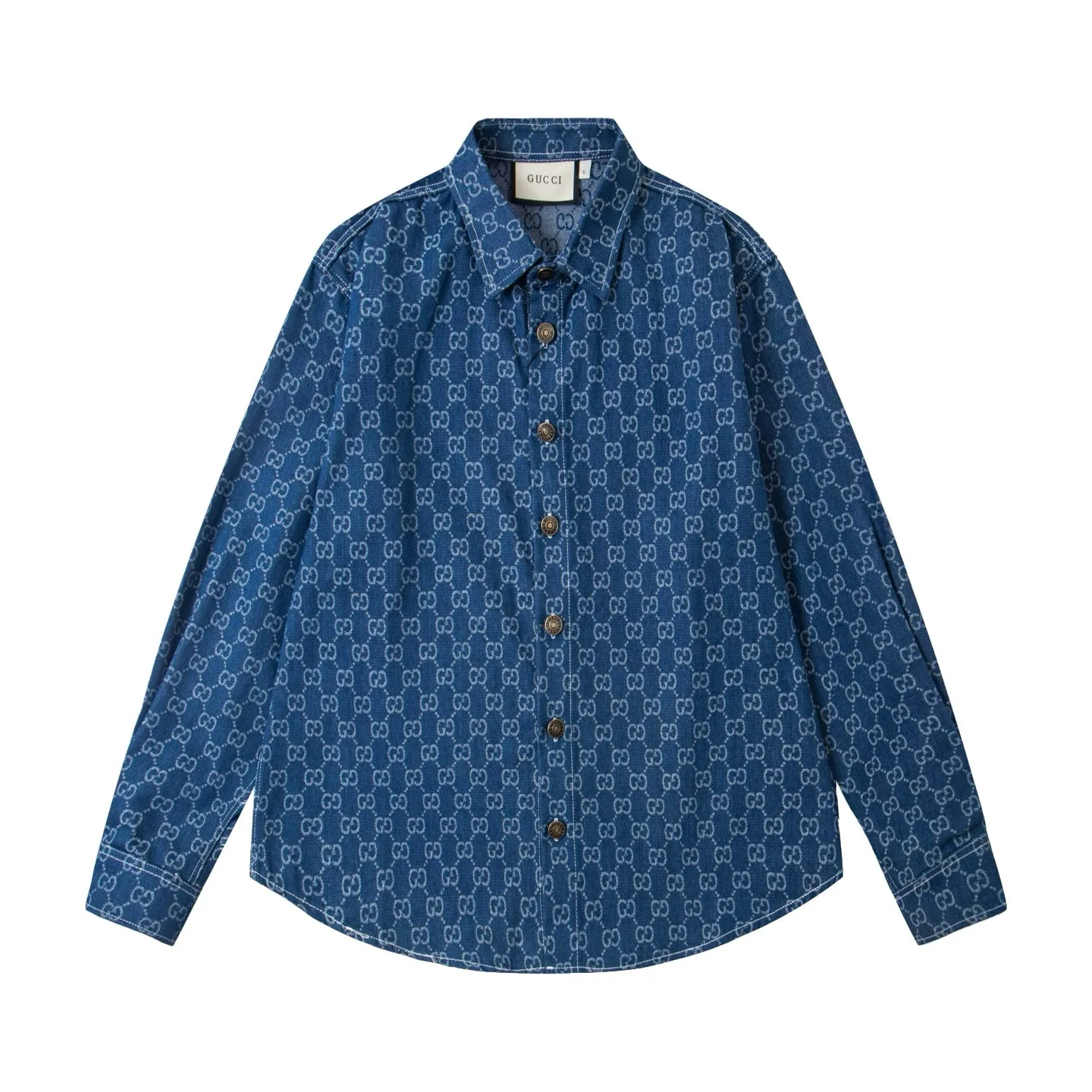 GG Monogram Jacquard Denim Shirt D15523012